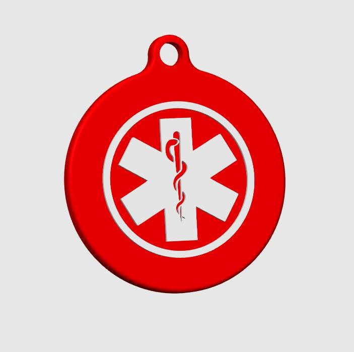 Medical Emergency Keychain